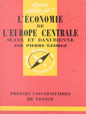 cover image of L'économie de l'Europe centrale slave et danubienne